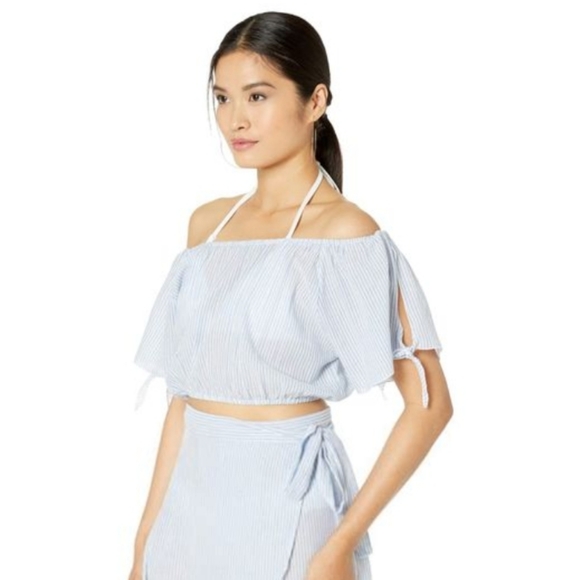 🔥🔥Onia Blue Bell French Stripe Colette Crop Top - Picture 12 of 13